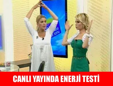 NURAY SAYARI - CNN Spikerine canlı yayında enerji testi