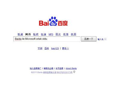 Baidu ve Microsoft ortak oldu