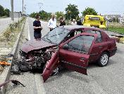 Biga’Da Trafik Kazası: 1 Yaralı