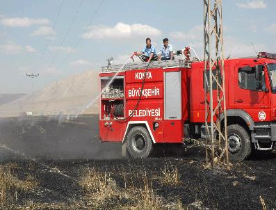 Yaklaşık 50 Dönüm Arpa Ve Buğday Ekili Alan Yandı