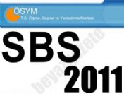 SBS sonuçları 2011