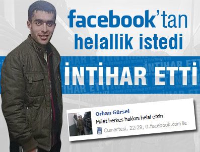 Facebook'tan helallik isteyip intihar etti
