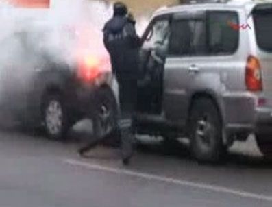 Rusya'da kaza yapan sürücüye meydan dayağı