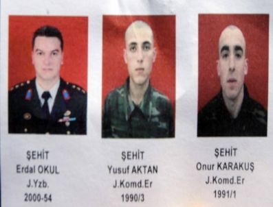 Beytüşşebap’ta Şehit Olan 3 Askerin İsmi Belirlendi