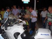Hatalı Sollama Yapan Sürücü Trafik Polisine Çarptı