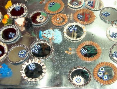 Zeytin Çekirdeği Ayna Süsü Oldu