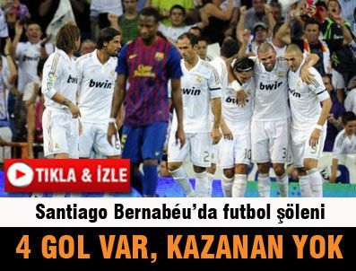 El Clasico'dan 4 gol ve beraberlik çıktı (Real Madrid Barcelona)