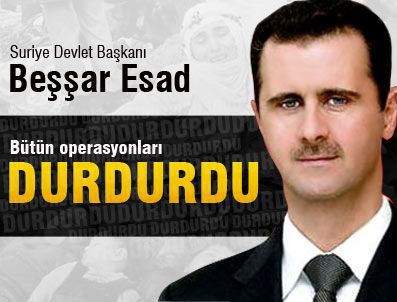 Esad bütün operasyonları durdurdu