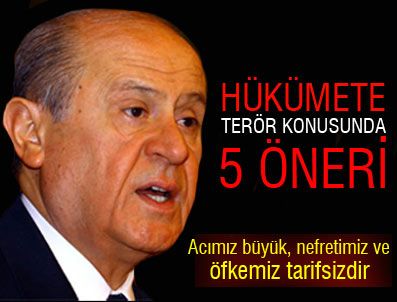 MHP'den terör konusunda hükümete 5 öneri