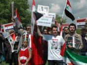 Ankara'daki Suriyeliler ülkelerinde yaşanan katliamı protesto etti