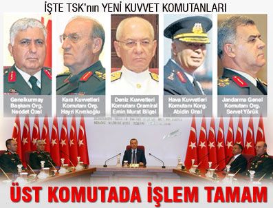 İşte TSK'nın yeni kuvvet komutanları