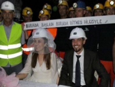 Maden mühendisi yer altında evlendi