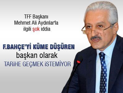 ŞEKIP MOSTUROĞLU - TFF Başkanı Mehmet Ali Aydınlar hakkında çarpıcı iddia