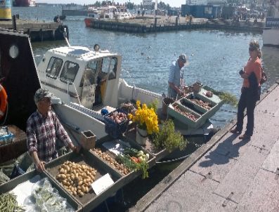 Baltık Denizindeki Teknelerde Patates Satılıyor