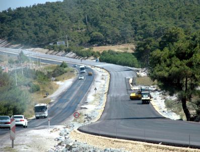 Çanakkale-izmir Karayolunda Duble Yol Çalışması Sürüyor