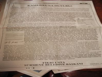 Belediye Başkanı Fikri Usta’dan Özür İlanı