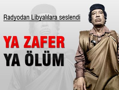 Kaddafi radyodan halka sesleniyor