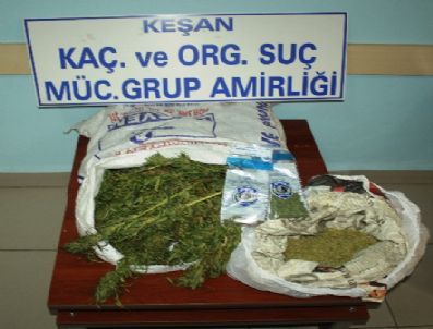 Keşan’da 3 Kilo 351 Gram Esrar Ele Geçirildi