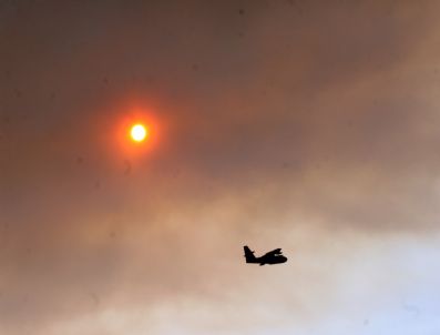 Seferihisar`daki Orman Yangınını Söndürme Çalışmaları Sürüyor