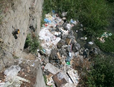 KÖPRÜALTı - Zonguldak`ta Şehrin Ortasından Geçen Dereye Çöp Ayıbı