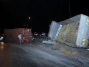 Tır Kazası Ucuz Atlatıldı