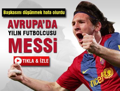 Avrupa'da yılın oyuncusu ödülü Lionel Messi'nin