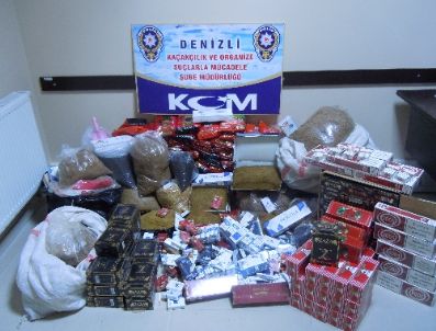 Denizli’de Kaçak Sigara ve İçki Operasyonu