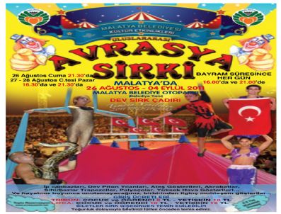 Malatya`da 9 Gün Boyunca Sirk Gösterisi Yapılacak