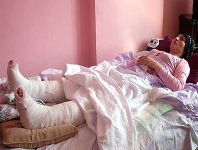 Kocasından kaçarken hayatından oluyordu