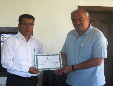 Yeşilay`dan Teşekkür Belgesi