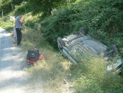 Mazot Dökülen Yol Kazaya Neden Oldu