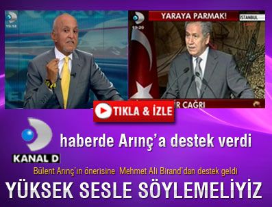 MEHMET ALİ BİRAND - Birand'dan Arınç'a destek