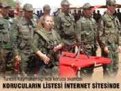 Tunceli'de korucu listesi Kaymakamlık sitesinde