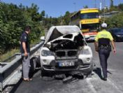 Kadın Sürücünün Kullandığı Lüks Cip E-5'te Alev Aldı