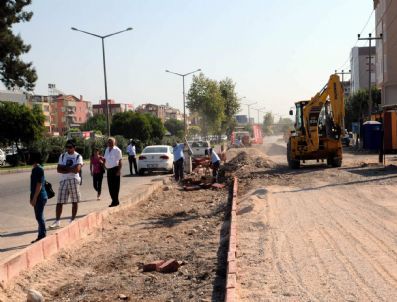 Düden Kavşağı’ndaki Kaldırım Çalışmalarında Sona Gelindi