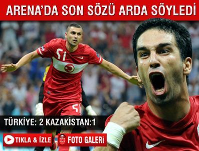Türkiye: 2 Kazakistan: 1 maçı golleri