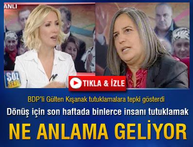 BDP'li Gülten Kışanak tutuklamalara tepki gösterdi