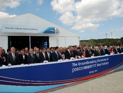 ALIKAHYA - Pasco Assan Paslanmaz Çelik Fabrikası’nın Temelini İki Bakan Attı