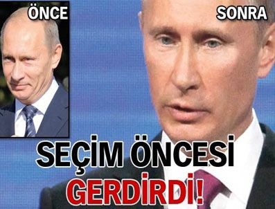 Putin'in gözaltı torbaları kayboldu