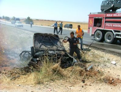 Kaza Yapan Otomobil Yandı: 3 Ölü, 1 Yaralı