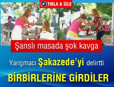 Yarışmacı ile şakazede birbirine girdi