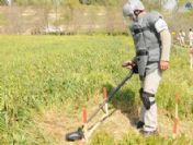 Suriye sınırında mayın temizleme çalışmaları başladı