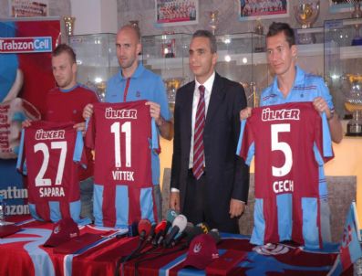 SPARTA - Trabzonspor`un Yeni Transferleri Wittek, Cech ve Sapara Basınla Buluştu
