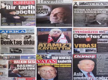 RAUF RAIF DENKTAŞ - Kktc Basını Denktaş'ın Ölümünü Manşetten Verdi