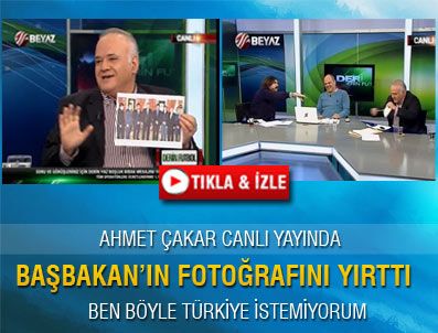 DERİN FUTBOL - Ahmet Çakar Başbakan'ın resmini yırttı