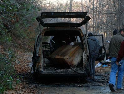 Çalınan ATM yakılmış halde bulundu