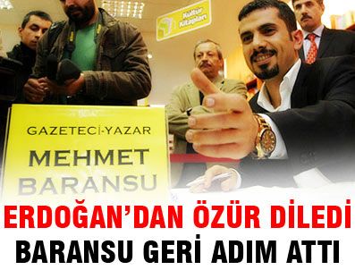 MEHMET BARANSU - Baransu geri adım attı