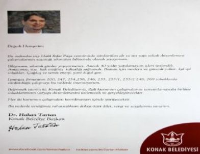 Konak Belediye Başkanı Hakan Tartan'dan Özür