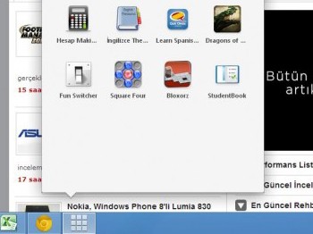 Chrome menüsü geliyor