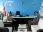 MUSTAFA GÜNDOĞAN - Gmka Genel Sekreterinden Sgk İl Müdürüne Ziyaret